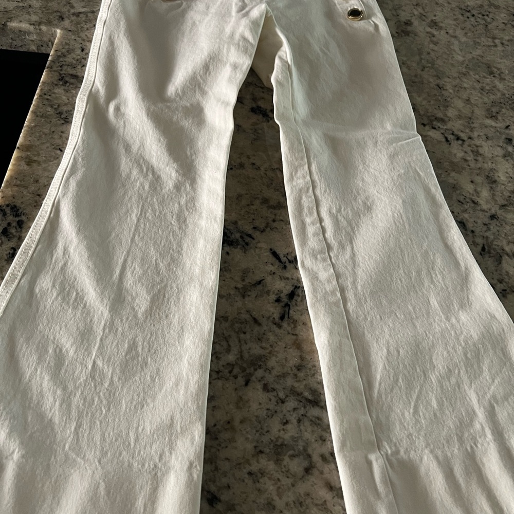 Derek Lam Off-White Straight Leg Pants
